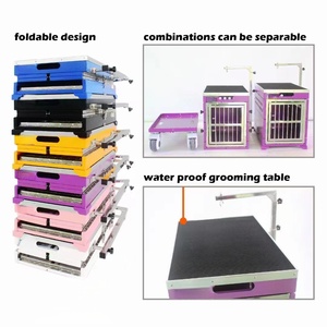 عربة منافسة للحيوانات الأليفة من الألومنيوم قابلة للطي بأربع عجلات من SolidPE مع طاولة تجميل متوافقة مع السيارة وذراع - Product Image 5