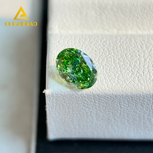 <span class=keywords><strong>CA</strong></span> IGI sertifikalı 0.5-1.99 CT Lab yetiştirilen Oval kesim yeşil elmas takı yapımı için mükemmel Cvd gevşek elmas CVD elmas - Product Image 2