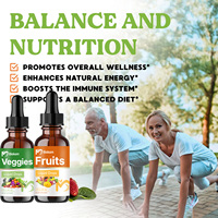 Supplément de gouttes liquides pour fruits et légumes 60ml L'équilibre minéral multi-vitamines des fruits et légumes soutient les niveaux d'énergie