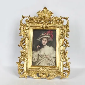 Moldura barroca de luxo estilo antigo, decorada 20*27.5 quadro de imagem para pintura e espelho/
