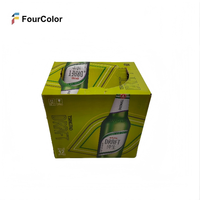 Boîte-cadeau personnalisée haut de gamme pour bière, en carton ondulé recyclable, impression quadricolore, revêtement UV, pour la restauration et les événements