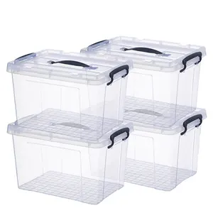 Multi functional Clear Stackable Plastic Storage Bins modern storage bin