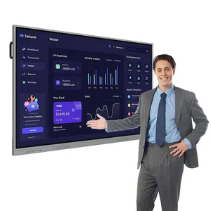 Painel de conferência inteligente LCD com 30% de desconto, quadro branco inteligente, equipamento de ensino escolar, quadro branco interativo de 75 polegadas e 85 polegadas