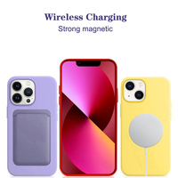Coque de téléphone en silicone liquide d'origine pour iPhone 14 Pro Max Plus 13 12 11 Charge magnétique sans fil Couverture antichoc