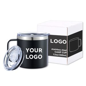 Customizable 14oz 500ml Stainless Steel 304 Thermo Mug Handle Vacuum Insulated 6-12 Hours Thermal Insulation BPA Free Leak-Proof - Product Image 1