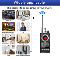 K68 Détecteur de signal sans fil à gamme complète Détecteur d'insectes RF Caméra anti-candide Traqueur GPS Détecteur de caméra sténopé