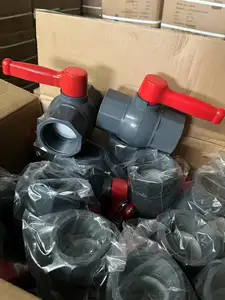 Irrigation System 1" 1/2 "3/4 "pvc Double Union Ball Valve HDPE Pipe