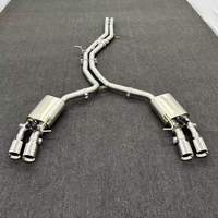 Système d'échappement complet pour Audi S4 B9 en acier inoxydable avec silencieux et embouts