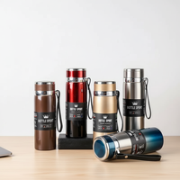 Botol Termos Olahraga Vakum Isolasi Dingin Hangat 1L, Botol Termos Stainless Steel untuk Air, Teh, Kopi, Flask Vakum