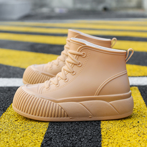 Nuovo stile delle donne all'ingrosso della fabbrica leggero <span class=keywords><strong>impermeabile</strong></span> PVC stivali da pioggia con soletta in gomma per la pioggia - Product Image 4