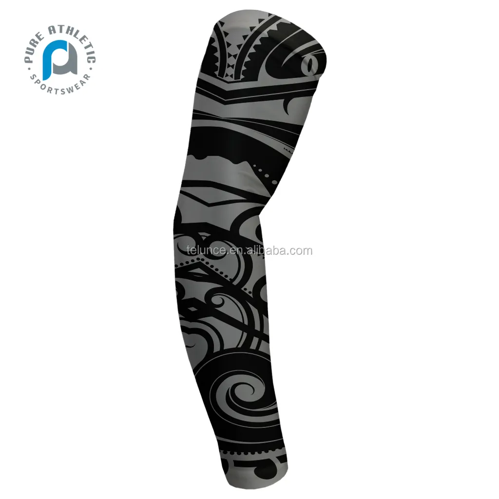 Maniche sportive unisex personalizzate per tatuaggio con maniche sportive grafiche PURE personalizzate per copertura del braccio compresso