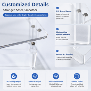 Étui magnétique en acrylique pour boîte <span class=keywords><strong>de</strong></span> collection ultra premium Pokémon 151 UPC avec protection UV pour éditions scellées anglaises et chinoises - Product Image 5