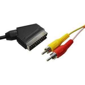 Conector de bolsa para TV y video, colores amarillo y rojo, ideal para conectar dispositivos audiovisuales entre sí. - Product Image 1