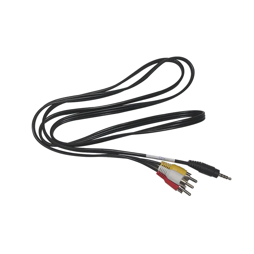 RCA וידאו כבל 3.5mm אודיו סטריאו Aux שקע ספליטר זהב מצופה עבור טלפונים חכמים Mp3 טבליות רמקולים קולנוע ביתי HDTV מתאם