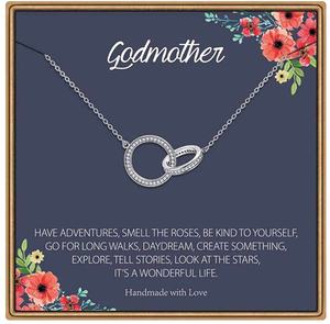 Collana con 2 Cerchi Regalo di Ringraziamento per Nonna, Zia, Nipote, Madre di Nostra Madre, Sorella, Madre, Figlia, Gioielli Generazionali di Tendenza - Product Image 5