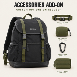 Mochila de Nailon de Gran Capacidad con Logotipo Personalizado al por Mayor, Mochila Casual con Tapa Abatible para Senderismo, Mochila de Viaje para Hombre, OEM ODM - Product Image 2