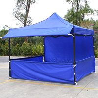 Tente pliante publicitaire 3x3M Tente pliante tout côté mur ou demi côté mur Logo personnalisé Cadre en acier Tente chapiteau gazebo pliable
