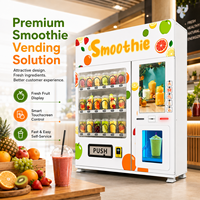 Ouruoxi 7/11 Machine à smoothies automatique avec écran tactile de 32 pouces, système intelligent, fonction SDK, distributeur innovant de fruits frais