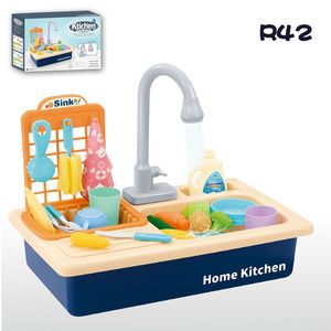 Simulation de fruits et de légumes coupés au robinet électrique, évier de cuisine et lave-vaisselle pour femmes, jouets de maison pour enfants - Product Image 6