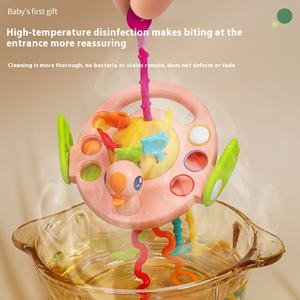 Juguetes Montessori de Alta Calidad para Educación Temprana, Juguetes Sensoriales de Plástico con Cuerda para Jalar, Mordedor Suave para Bebés - Product Image 4