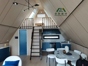 Elegante Casa Prefabbricata Triangolare in Legno Cinese, Durevole, Impermeabile, Ecologica e ad Energia Solare per Case, Hotel, Ville e Appartamenti - Product Image 4