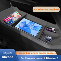 Pour Formula Leopard Titanium 3 Accessoires intérieurs de voiture Décoration Console centrale Tapis en silicone Boîte de rangement Amélioration intérieure
