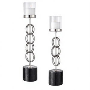 Bougie chauffe-plat support salon décor métal verre cheminée décor bougie votive titulaire - Product Image 1
