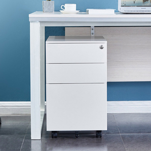 Lạc Dương 3 ngăn kéo trắng hoặc đen thép lưu trữ dưới bàn Kim loại di động bệ Tủ tập tin với khóa phím hoặc khóa kết hợp - Product Image 3