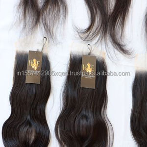 Indian Temple Raw Hair Wholesale Cuticle Aligned Virgin Remy Human Hair Straight 3 Bundles With HD Lace Frontal - Product Image 5