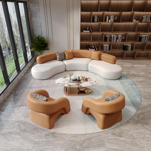 Conjunto de Sofás Seccionales Modernos de Cuero PU, Muebles de Recepción para Hotel, Diseño Duradero - Product Image 2
