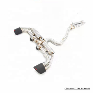 أنابيب عادم كاتباك مع كاتم صوت مذهل وأطراف عادم من ألياف الكربون لسيارة أودي تي تي آر إس <span class=keywords><strong>2</strong></span>.5 تي 2018+ - Product Image 4