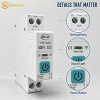 Disjoncteur intelligent WiFi 63A 1P+N avec contrôle à distance via l'application Tuya, minuterie et moniteur d'énergie pour boîtier de distribution résidentiel