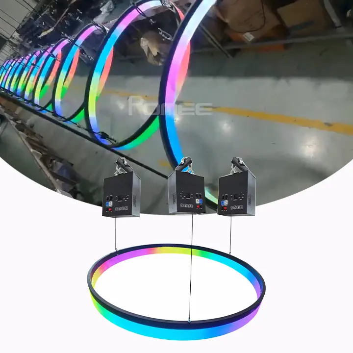 150W couleur LED matrice cinétique anneau de levage lumière pour disco party événements bar dj spectacle éclairage de scène