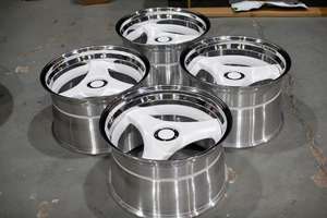 Jantes en alliage à trois branches de <span class=keywords><strong>18</strong></span> <span class=keywords><strong>pouces</strong></span> 4x100, modification personnalisée, deux pièces, pour BMW <span class=keywords><strong>7</strong></span> 5x112, jantes forgées polies pour Volkswagen <span class=keywords><strong>Golf</strong></span> - Product Image 4