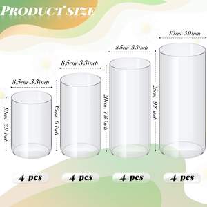 Candelabros <span class=keywords><strong>de</strong></span> cilindro <span class=keywords><strong>de</strong></span> vidrio transparente Candelabros <span class=keywords><strong>de</strong></span> Pilar Jarrones flotantes Decoraciones <span class=keywords><strong>DE</strong></span> BODA Linternas y tarros <span class=keywords><strong>de</strong></span> velas - Product Image 3