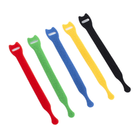 Attaches de câble auto-adhésives en Nylon coloré Ruban de fixation de câble de données dos à dos double face Organisateur de stockage de crochet et de boucle