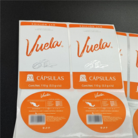 Etiqueta Adhesiva de PVC/PP con Impresión de Logotipo de Marca de Diseño Personalizado BOTU, Etiqueta Impermeable en Rollo para Bolsas, Tazas, Botellas y Bebidas