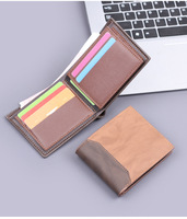 Portefeuille court d'affaires élégant et ultra-fin, portefeuille pour homme, porte-monnaie luxueux et fin pour cartes de crédit.