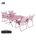 En gros, Ensemble de chaises de camping pliantes portables Kermit et table pliante en acier au carbone pour pique-nique extérieur et randonnée