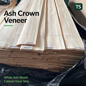 White Ash <b>Wood</b> <b>Veneer</b> Natural Light Tone <b>Sheet</b> Sliced Cut Smooth Texture For Furniture Making - Product Image 6