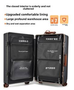 Venta al por mayor de fábrica, <span class=keywords><strong>maleta</strong></span> con ruedas anchas, equipaje, marco de aluminio, bolsa de viaje con rueda de patinaje extraíble y Asa cómoda - Product Image 6