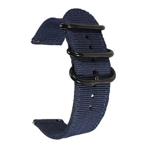 Bracelet de montre <span class=keywords><strong>Nato</strong></span> en nylon de 20mm <span class=keywords><strong>22mm</strong></span>, deux pièces de rechange, pour Samsung Garmin Huawei Xiaomi Smartwatch, avec nervures - Product Image 1