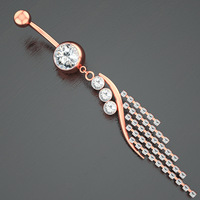 Offre Spéciale mode plein cristal inverse glands nombril haltères corps Piercing bijoux Zircon nombril nombril nombril anneau