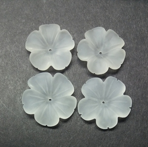หรูหราดีสีขาวฝ้าดอกไม้รูปร่างธรรมชาติควอตซ์ Cariving พลอยหลวม - Product Image 4