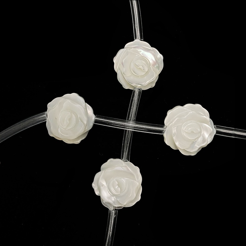 Natural White Coral Rice Shape Loose