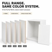 Panneau de fibres mélaminées blanches hydrofuges de 18 mm, utilisé pour les meubles de salle de bain et les armoires de cuisine