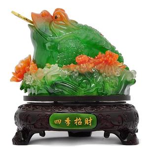 ฮวงจุ้ยโชคลาภกบกับเหรียญหยกสีเงินกบ - Product Image 2