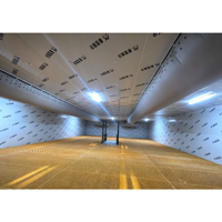 Conduits d'air en tissu à dispersion montés au plafond avec design graphique pour les grandes installations de chaîne du froid et de stockage frigorifique