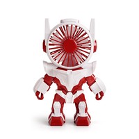 Mini ventilateur portable en forme de robot, 3 vitesses, rechargeable par USB, ventilateur de bureau créatif pour enfants, cadeau d'été