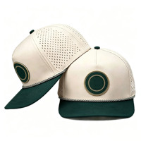 Casquette de golf à deux tons imperméable avec logo brodé personnalisé et découpe au laser